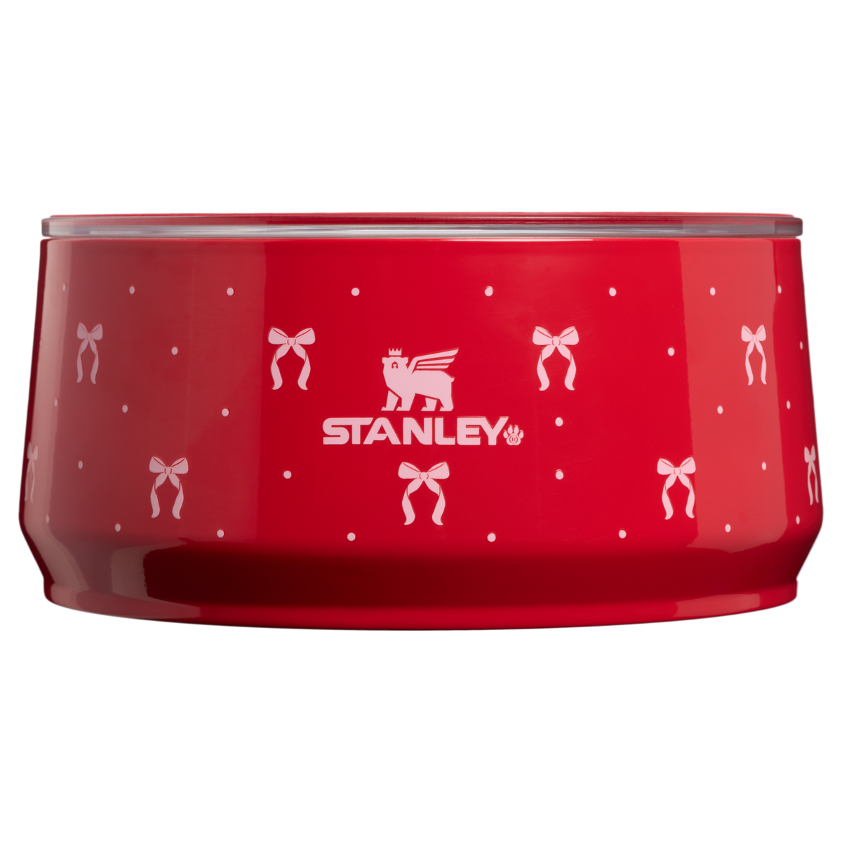 Stanley 1913 The Stanley Pet Bowl 24 oz The Holiday Collection in Rouge Bows | Front View
