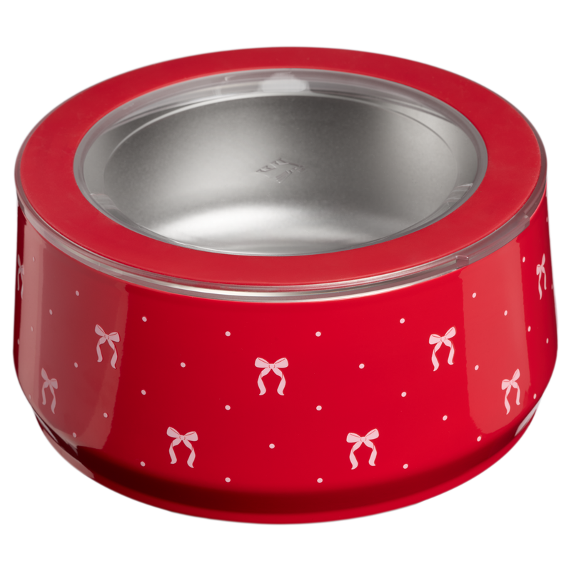Stanley 1913 The Stanley Pet Bowl 24 oz The Holiday Collection in Rouge Bows | Back View