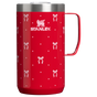 Swatch for Stanley 1913 The Everyday Camp Mug 24 oz The Holiday Collection in Rouge Bows | Front View