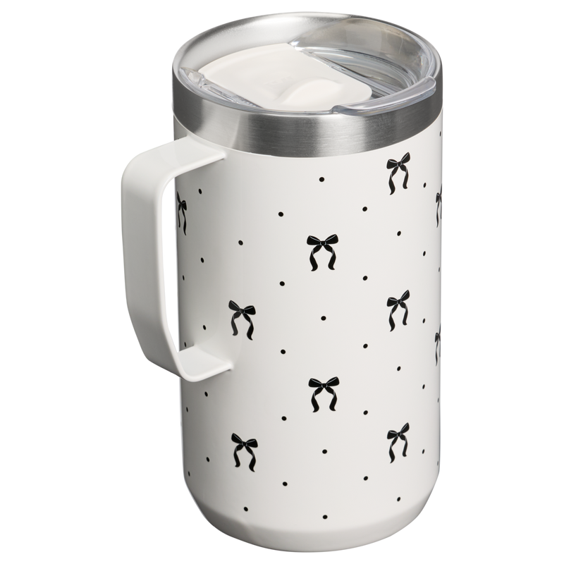 Stanley 1913 The Everyday Camp Mug 24 oz The Holiday Collection in Salt Bows | Back View
