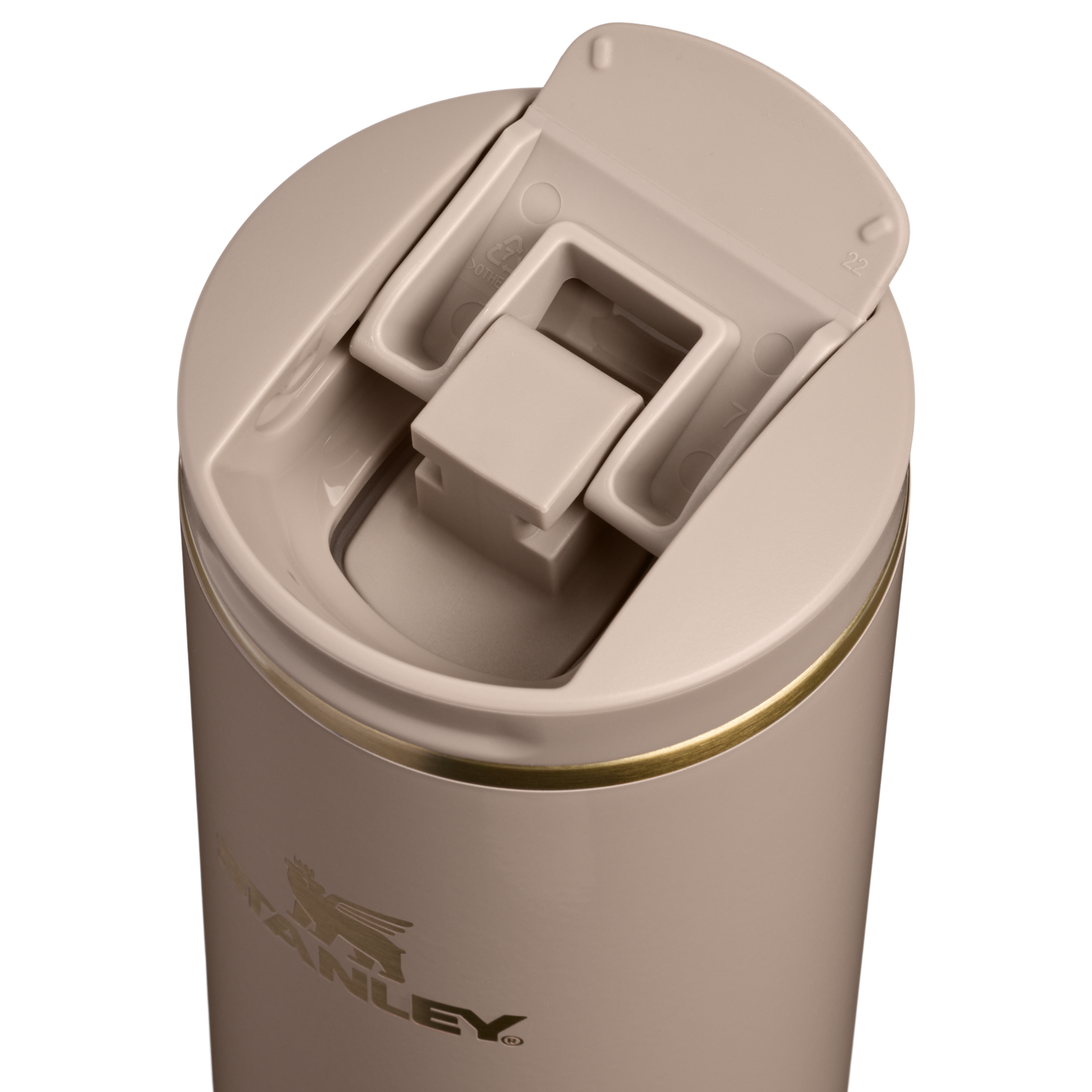 Stanley 1913 Transit Flip Top Mug 16 oz Spring Reset Collection in Bedrock Gloss  | Lid Detailed View