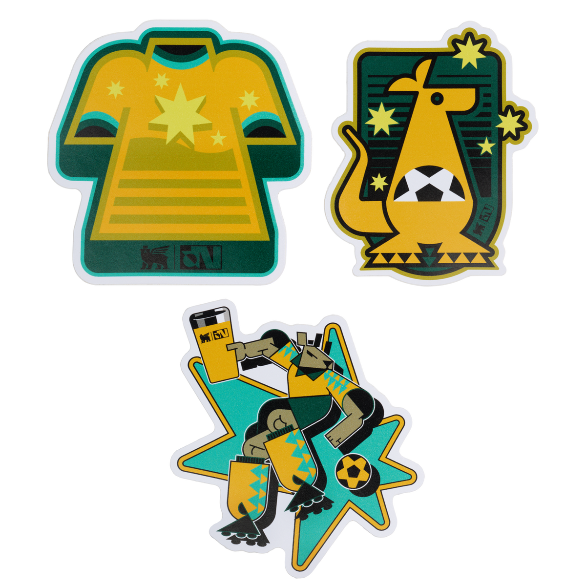 Stanley 1913 Stanley 1913 x Australia Country Collection Sticker Pack in Team Yellow Green