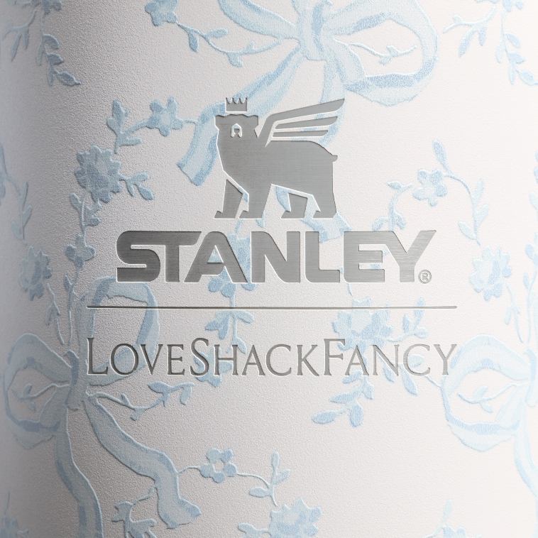 Stanley 1913 Stanley 1913 x LoveShackFancy Quencher®  H2.0 FlowState™ Tumbler | 40 OZ in Coquette Bow – Winter Ice