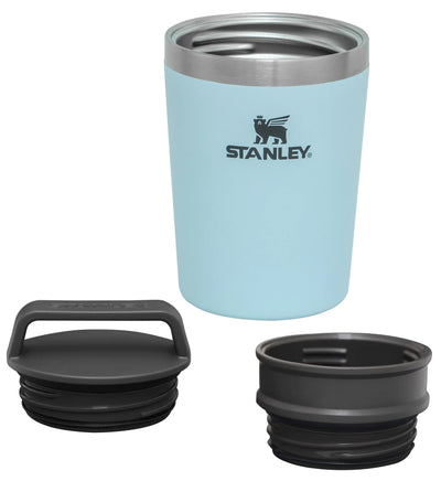 Adventure Shortstack  - 8oz - Polar Blue - Front with lid - Stanley